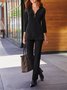 Mode Pantalons Femmes Décontracté Plain Toutes Les Saisons Zip Faire la navette Pantalon droit Long Droit T.-N.-L.
