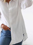 Blouse Décontracté Plain Printemps Naturel Micro-Élasticité Standard Régulier H-ligne Régulier pour Femmes
