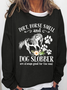Sweat-shirts Femmes Imprimé d'Animal Printemps / Automne Simple Micro-élasticité Quotidien Ample Manches Longues Régulier Droit