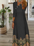 Robes Décontracté Ethnique Printemps Jersey Long 1 * robe Trapèze Régulier Élasticité moyenne pour Femmes