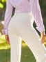 Mode Pantalons Femmes Décontracté Plain Toutes Les Saisons Zip Faire la navette Pantalon droit Long Droit T.-N.-L.