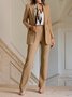Mode Pantalons Femmes Décontracté Plain Toutes Les Saisons Zip Faire la navette Pantalon droit Long Droit T.-N.-L.