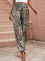 Pantalons Décontracté Ethnique Toutes Les Saisons Polyester Naturel Micro-élasticité Ample Long Régulier pour Femmes