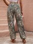 Pantalons Décontracté Ethnique Toutes Les Saisons Polyester Naturel Micro-élasticité Ample Long Régulier pour Femmes