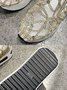 Chaussures Décontractées Femmes Décontracté Plain Toutes Les Saisons Respirable à Enfiler Talon Bas Bout Fermé PU à Enfiler