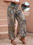 Pantalons Décontracté Ethnique Toutes Les Saisons Polyester Naturel Micro-élasticité Ample Long Régulier pour Femmes
