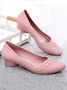 Chaussures à Tige Basse Femmes Plain Toutes Les Saisons Urbain PVC Talon Bas Bout Fermé Meilleure vente TPR Chaussures à Tige Basse