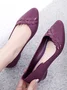 Chaussures à Tige Basse Femmes Plain Toutes Les Saisons Urbain PVC Talon Bas Bout Fermé Meilleure vente TPR Chaussures à Tige Basse