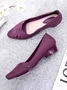 Chaussures à Tige Basse Femmes Plain Toutes Les Saisons Urbain PVC Talon Bas Bout Fermé Meilleure vente TPR Chaussures à Tige Basse