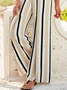 Pantalons Femmes Rayé Décontracté Toutes Les Saisons Léger Quotidien Ample Meilleure vente Pantalon droit Long