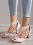 à Bout Ouvert Sandales Femme Plain Été Urbain Respirable Quotidien Bout Rond ÉPINGLES Style Faux Suède à Bout Ouvert Sandales