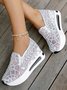 Chaussures Décontractées Femmes Décontracté Plain Toutes Les Saisons Respirable à Enfiler Talon Bas Bout Fermé PU à Enfiler
