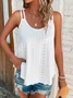 Camisole Femmes Décontracté Plain Été Jacquard Naturel Dentelle Sans Manches Régulier T.-N.-L.