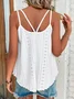 Camisole Femmes Décontracté Plain Été Jacquard Naturel Dentelle Sans Manches Régulier T.-N.-L.