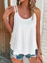Camisole Femmes Décontracté Plain Été Jacquard Naturel Dentelle Sans Manches Régulier T.-N.-L.