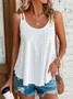 Camisole Femmes Décontracté Plain Été Jacquard Naturel Dentelle Sans Manches Régulier T.-N.-L.