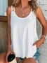 Camisole Femmes Décontracté Plain Été Jacquard Naturel Dentelle Sans Manches Régulier T.-N.-L.