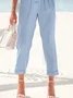 Pantalons Femmes Décontracté Plain Toutes Les Saisons Quotidien Pantalon à la cheville Pantalon droit Droit Régulier Poche Couture