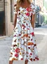 Robes Femmes Décontracté Disty Floral Été Micro-élasticité Quotidien Ample Jersey Droit Régulier