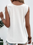 Top Débardeur Tops Décontracté Plain Été Jacquard Quotidien Ample Sans Manches Col Rond T.-N.-L. pour Femmes
