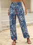 Pantalons Décontracté Ethnique Toutes Les Saisons Polyester Naturel Micro-élasticité Ample Long Régulier pour Femmes