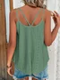 Camisole Femmes Décontracté Plain Été Jacquard Naturel Dentelle Sans Manches Régulier T.-N.-L.