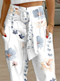 Cargo Pantalons Femmes Décontracté Floral Toutes Les Saisons Naturel Ample Cargo Pantalons Droit Régulier RS