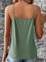 Camisole Femmes Décontracté Plain Été Polyester Col V Quotidien Droit CE EPE