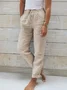 Pantalon Décontracté Plain Printemps Été Toutes les Saisons Naturel Micro-élasticité Quotidien Ample Long Droit pour Femmes