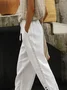 Pantalons Décontracté Plain Toutes Les Saisons Coton Ample Liste préférée Pantalon droit Droit Régulier pour Femmes