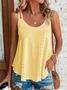 Camisole Femmes Décontracté Plain Été Jacquard Naturel Dentelle Sans Manches Régulier T.-N.-L.