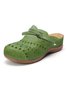 Ballerines Vintage Plaine Été Respirant Talon Bas PU PU Birkenstock Polyuréthane pour Femme