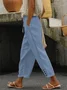 Pantalons Décontracté Plain Toutes Les Saisons Coton Ample Liste préférée Pantalon droit Droit Régulier pour Femmes
