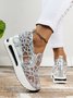 Chaussures Décontractées Femmes Décontracté Plain Toutes Les Saisons Respirable à Enfiler Talon Bas Bout Fermé PU à Enfiler