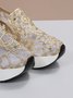 Chaussures Décontractées Femmes Décontracté Plain Toutes Les Saisons Respirable à Enfiler Talon Bas Bout Fermé PU à Enfiler