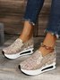 Chaussures Décontractées Femmes Décontracté Plain Toutes Les Saisons Respirable à Enfiler Talon Bas Bout Fermé PU à Enfiler