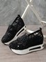Chaussures Décontractées Femmes Décontracté Plain Toutes Les Saisons Respirable à Enfiler Talon Bas Bout Fermé PU à Enfiler