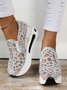 Chaussures Décontractées Femmes Décontracté Plain Toutes Les Saisons Respirable à Enfiler Talon Bas Bout Fermé PU à Enfiler