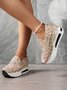 Chaussures Décontractées Femmes Décontracté Plain Toutes Les Saisons Respirable à Enfiler Talon Bas Bout Fermé PU à Enfiler