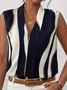 Top Débardeur Tops Décontracté Été Abstrait Rayé Polyester Aucune élasticité Faire la navette Régulier Droit CG pour Femmes