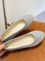 Chaussures à Tige Basse Plain Toutes Les Saisons Velours à Talon Plat Bout Fermé