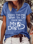 T-shirts Femmes Décontracté Été Chien Micro-élasticité Quotidien Ample Manches Courtes en Mélangé de Coton Régulier