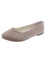 Chaussures à Tige Basse Plain Toutes Les Saisons Velours à Talon Plat Bout Fermé