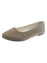 Chaussures à Tige Basse Plain Toutes Les Saisons Velours à Talon Plat Bout Fermé