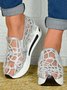 Chaussures Décontractées Femmes Décontracté Plain Toutes Les Saisons Respirable à Enfiler Talon Bas Bout Fermé PU à Enfiler