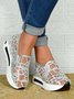 Chaussures Décontractées Femmes Décontracté Plain Toutes Les Saisons Respirable à Enfiler Talon Bas Bout Fermé PU à Enfiler
