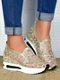 Chaussures Décontractées Femmes Décontracté Plain Toutes Les Saisons Respirable à Enfiler Talon Bas Bout Fermé PU à Enfiler
