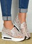 Chaussures Décontractées Femmes Décontracté Plain Toutes Les Saisons Respirable à Enfiler Talon Bas Bout Fermé PU à Enfiler