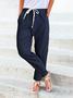 Pantalons Unicolores Décontractés
