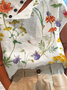 Chemises Femmes Décontracté Floral Été Polyester Naturel Aucune élasticité Vacances Mancheron Régulier